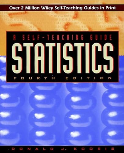 Beispielbild fr Statistics: A Self-Teaching Guide zum Verkauf von Gulf Coast Books