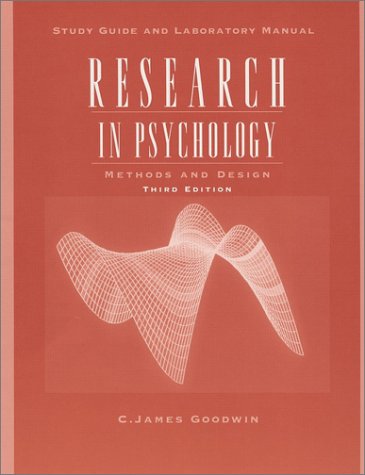 9780471149989: Research in Psychology: Methods and Design Study Guide