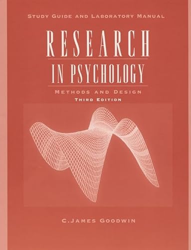 9780471149989: Research in Psychology, Study Guide: Methods and Design