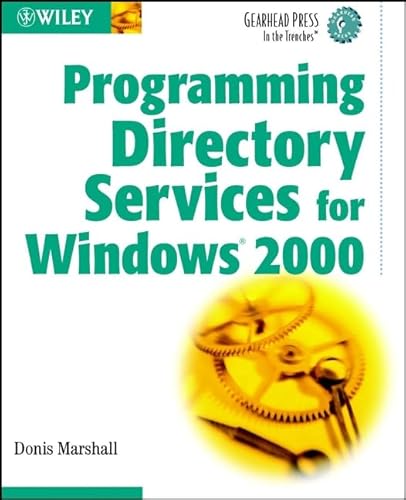 Beispielbild fr Programming Directory Services for Windows 2000 (Gearhead Press) zum Verkauf von BooksRun