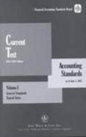 Stock image for Current Text 2001: Accounting Standards As of June 1, 2001 General Standards Vol 1 for sale by a2zbooks