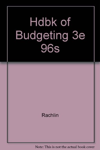 Stock image for Handbook of Budgeting: 1996 Cumulative Supplement for sale by dsmbooks