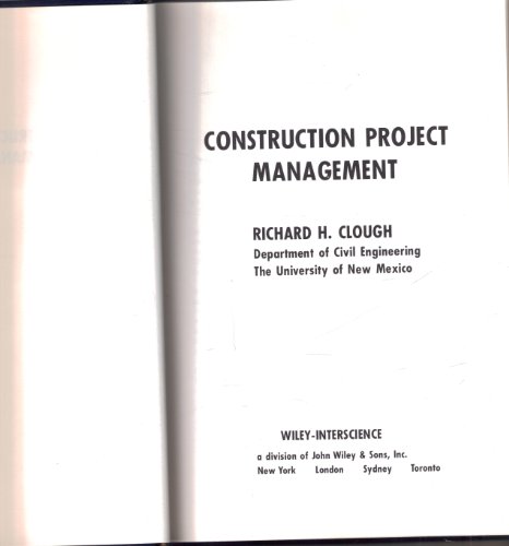 9780471161028: Construction Project Management