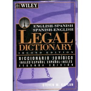 Beispielbild fr Wiley English-Spanish and Spanish-English Legal Dictionary zum Verkauf von Better World Books