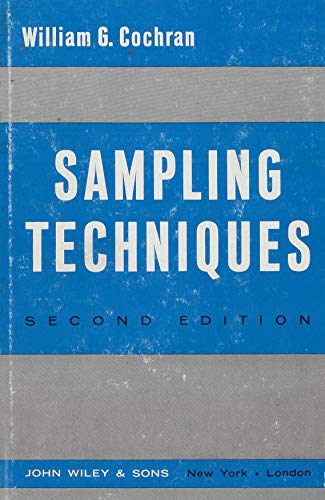Stock image for Sampling Techniques for sale by Better World Books