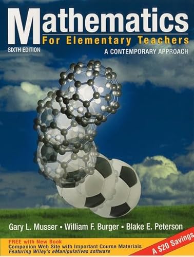 Imagen de archivo de Mathematics for Elementary Teachers : A Contemporary Approach a la venta por Better World Books