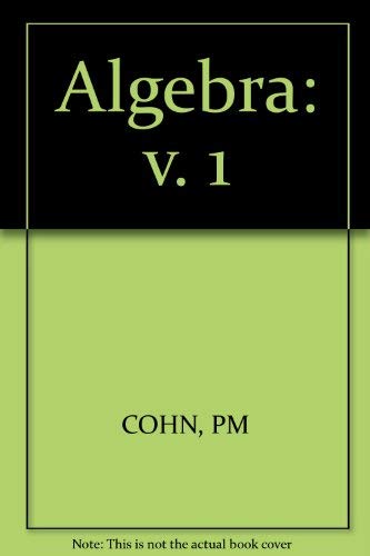 9780471164302: Algebra: v. 1