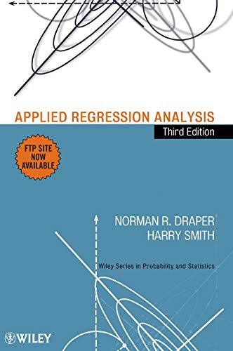 

Applied Regression Analysis, 3rd Ed