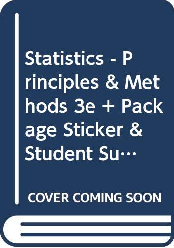 Statistics - Principles & Methods 3e + Package Sticker & Student Survey & Table Card Set (Paper Only) (9780471170983) by A. Johnson