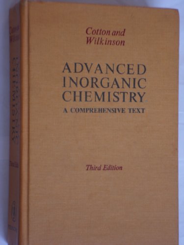 Stock image for Advanced Inorganic Chemistry: A Comprehensive Text for sale by HPB-Red