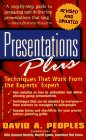 Stock image for Presentations Plus: David Peoples' Proven Techniques for sale by SecondSale