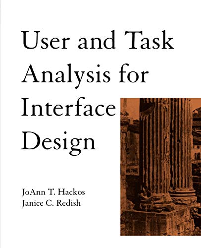 Beispielbild fr User and Task Analysis for Interface Design zum Verkauf von WorldofBooks