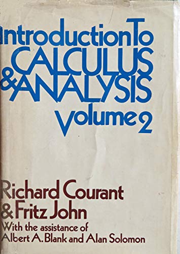 Beispielbild fr Introduction to Calculus and Analysis, Vol. 2 zum Verkauf von BooksRun