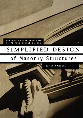 Beispielbild fr Simplified Design of Masonry Structures zum Verkauf von Wonder Book