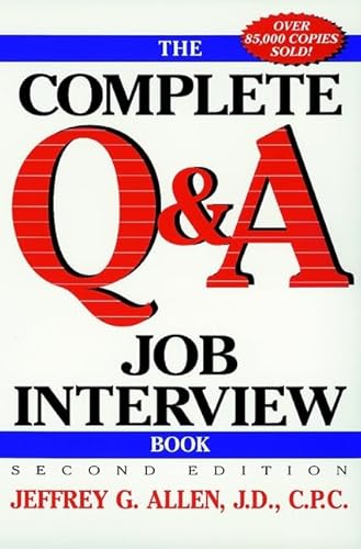 Beispielbild fr The Complete Q&A Job Interview Book zum Verkauf von Wonder Book