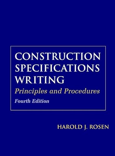 Beispielbild fr Construction Specifications Writing: Principles and Procedures zum Verkauf von BooksRun