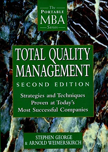 Beispielbild fr Total Quality Management: Strategies and Techniques Proven at Today's Most Successful Companies zum Verkauf von Wonder Book