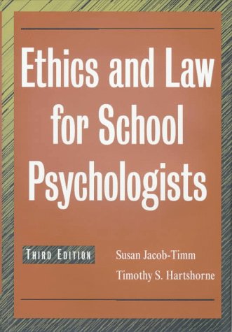 Beispielbild fr Ethics and Law for School Psychologists zum Verkauf von Better World Books