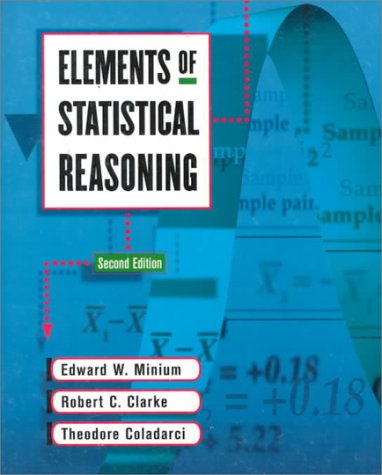 Imagen de archivo de Elements of Statistical Reasoning a la venta por ThriftBooks-Atlanta