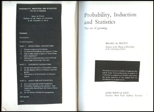 9780471201403: Probability, Induction and Statistics (Probability & Mathematical Statistics S.)