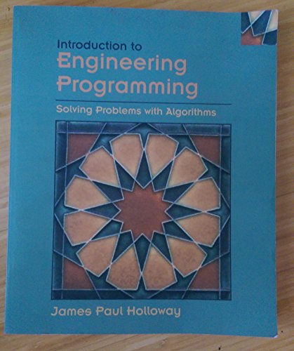 9780471202158: Introduction to Engineering Programming: Solving Problems With Algorithms