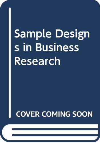 Stock image for Sample Design in Business Research for sale by Better World Books