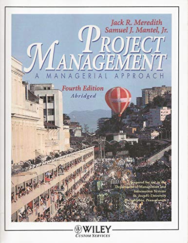 Wcs Project Management: A Managerial Approach (9780471208501) by Jack R. Meredith