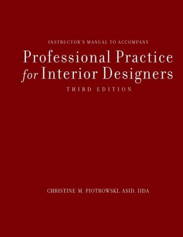 9780471210283: Professional Practice for Interior Designers: Instructor's Manual