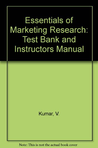 9780471212720: Essentials of Marketing Research, Instructor's Manual with Test Bank