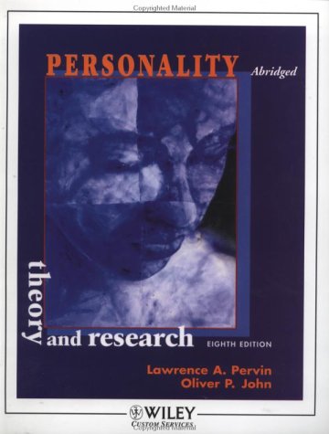 Personality: Theory and Research (9780471214380) by Lawrence A. Pervin; Oliver P. John