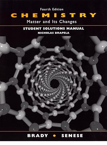 Stock image for Student Solutions Manual to accompany Chemistry: Matter and Its Changes for sale by BookHolders