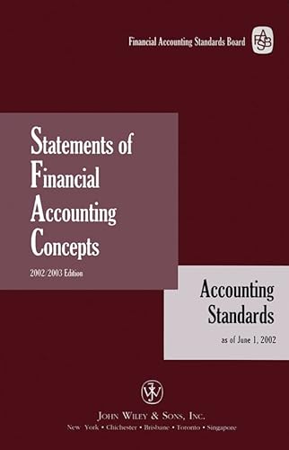 Stock image for Statements of Financial Accounting Concepts, 2002-2003: Accounting Standards As of June 1, 2002 for sale by HPB-Red