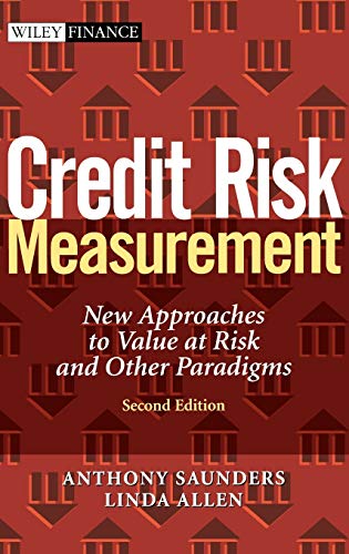 Beispielbild fr Credit Risk Measurement : New Approaches to Value at Risk and Other Paradigms zum Verkauf von Better World Books