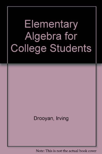 Stock image for Elementary Algebra for College Students 4TH Editio N for sale by Better World Books