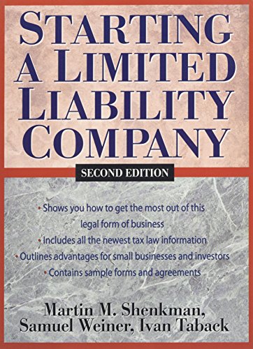 Stock image for Starting a Limited Liability Company for sale by Better World Books