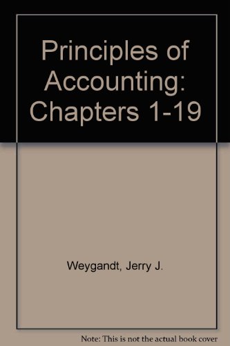Principles of Accounting (Chapters 1-19) (9780471228493) by Donald E. Kieso