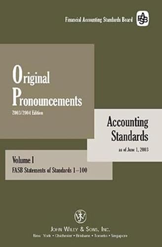 Stock image for Original Pronouncements, Volumes I, II, III: FASB Statements of Standards 1?150, AICPA Pronouncements & FASB Interpretations, Concepts Statements, Technical Bulletins & Topical Index/Appendixes for sale by HPB-Red