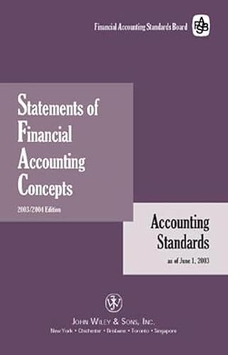 Stock image for Statements of Financial Accounting Concepts (ACCOUNTING STANDARDS STATEMENTS OF FINANCIAL ACCOUNTING CONCEPTS) for sale by HPB-Red