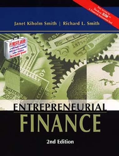 Beispielbild fr Entrepreneurial Finance zum Verkauf von Better World Books