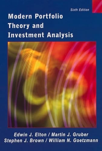 9780471238546: World Student Edition (Modern Portfolio Theory and Investment Analysis)