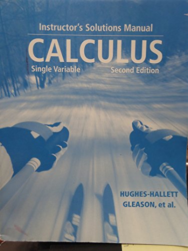 Imagen de archivo de Calculus : Single Variable: Instructor's Solutions Manual a la venta por Better World Books