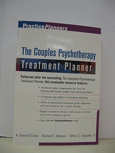 Imagen de archivo de The Couples Psychotherapy Treatment Planner (PracticePlanners) a la venta por HPB-Red