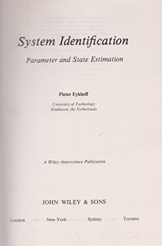 9780471249801: System Identification Parameter and State Estimation