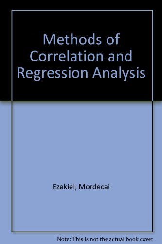 9780471250142: Methods of Correlation and Regression Analysis