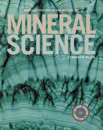 Imagen de archivo de Manual of Mineral Science (Manual of Mineralogy) a la venta por HPB-Red