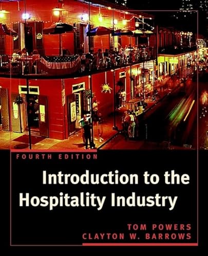 Stock image for Introduction to the Hospitality Industry for sale by Better World Books: West