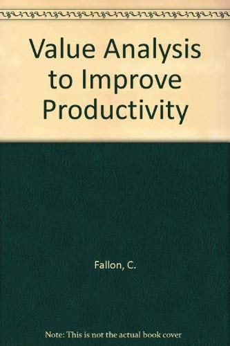 9780471253662: Value analysis to improve productivity