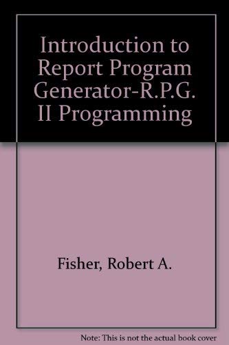 9780471260011: Introduction to Report Program Generator-R.P.G. II Programming
