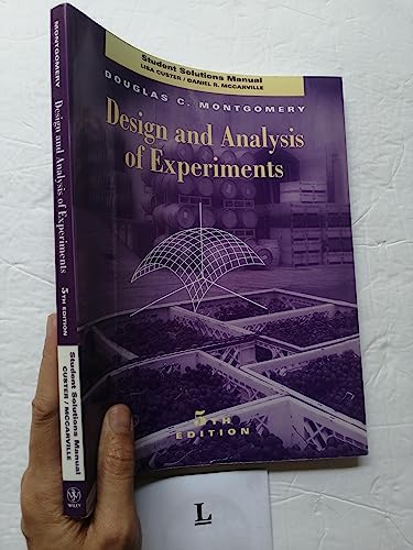 Imagen de archivo de Design and Analysis of Experiments, Student Solutions Manual a la venta por ThriftBooks-Atlanta