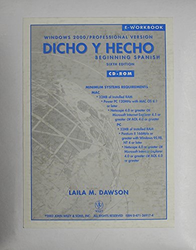 9780471269175: Dicho 6e E-Workbook, Windows 2000 Professional Version